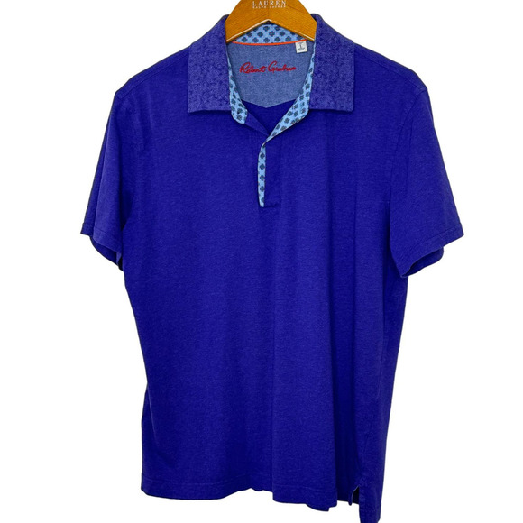 Robert Graham Polo Mens Large Purple - Picture 1 of 11